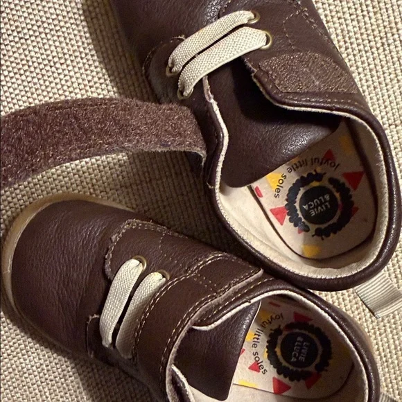 Livie & Luca Baby Shoes Brown Hook & Loop Fasten Cushioned Collar size 23/US7 - Picture 9 of 13